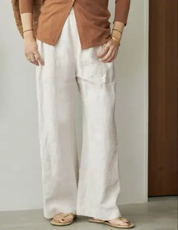 plage French LINEN EASY PANTS 화이트 34