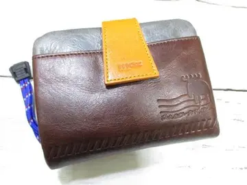 새상품 지갑 여성용 두겹 모즈 라운드 천연 가죽 Air Mail CC
