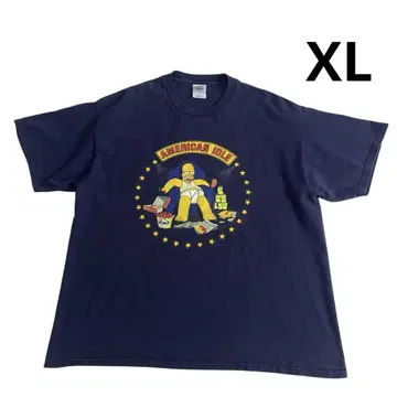 00s Delta 심슨 티셔츠 XL 퍼플네이비 버트 아빠 브리프