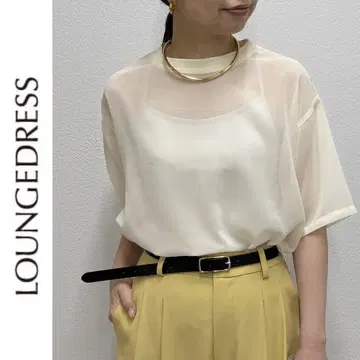 새상품 Loungedress 쉬폰 하프 슬리브 풀오버 라운지 드레스
