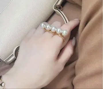 HYEON 펄 더블 핑거 반지