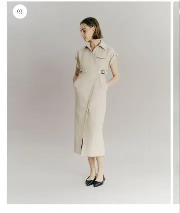 L'AUBE BLANC 트위드 래핑 드레스