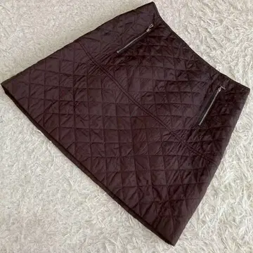 BOGNER 퀼팅 스커트 브라운 M 캐주얼 겨울 방한