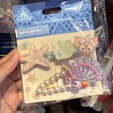 홍콩 디즈니 썸머 비치 파티 스텔라 루리나벨 헤어 클립 3개 세트