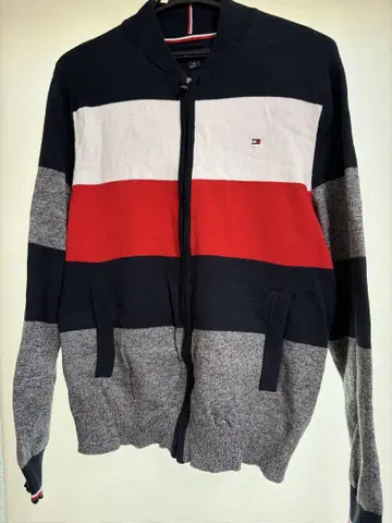 Tommy Hilfiger 집업 가디건 네이비/그레이