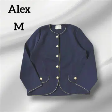 Alex 가디건 골드 컬러 버튼 울 엘레강트 긴팔 M