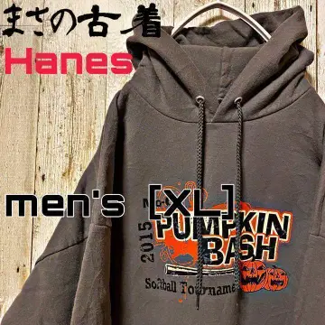 [Hanes] 프린트 긴팔 후드티 men's [XL] 그레이