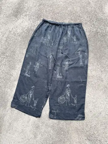 린넨 와이드 이지 팬츠 USA제 구제 의류 Hot Cotton