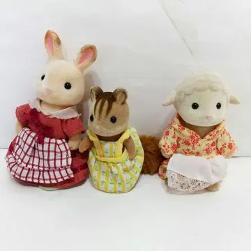 실바니안 패밀리 인형 세트 토끼 다람쥐 양 Sylvania