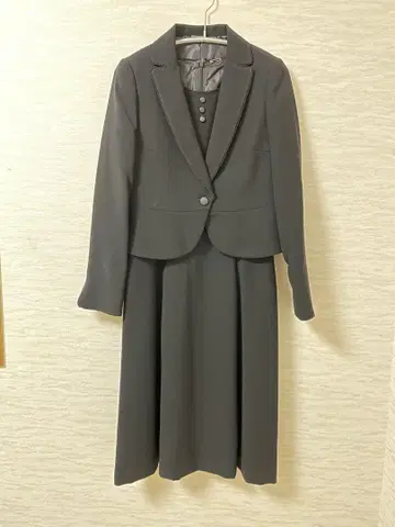 블랙 수트 드레스 세트