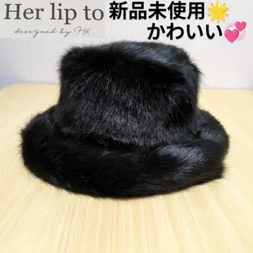 Her lip to 퍼 버킷 햇 미사용 새상품 블랙