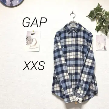 9615 GAP 갭 체크 무늬 긴팔 플란넬 셔츠 XXS 캐주얼