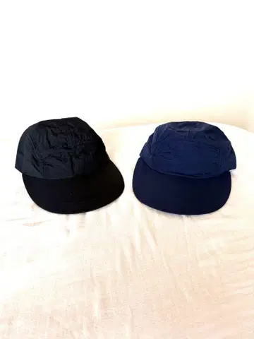 롱 빌 캡 5패널 블랙 네이비 나일론 새상품급 무지