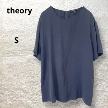 띠어리 theory 일본제 반팔 블라우스 네이비 S 얇은 소재 봄/여름