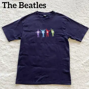 The Beatles 비틀즈 HELP 자수 티셔츠 네이비 L