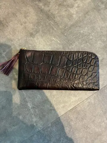 LEATHER JEWELS 메디나 엠보 소가죽 장지갑 크로코