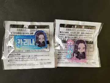 namco 한정 aespa 에스파 이름 아크릴 배지 카리나 2종 세트