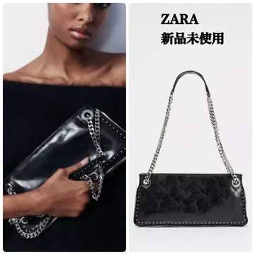 완판템 ZARA 스터드 장식 롱 백 택 포함 새상품