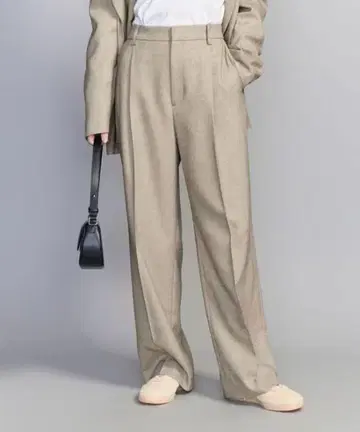 린넨 느낌 백 밴딩 스트레이트 팬츠 M