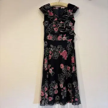 ALMA EN ROSE 프릴 꽃무늬 맥시 원피스 38