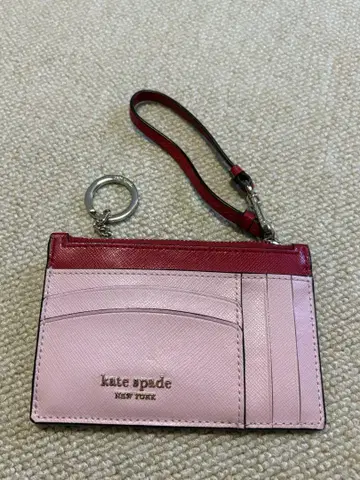 kate spade 카드 케이스 핑크/레드
