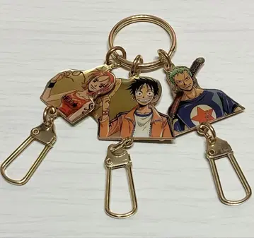 원피스 3줄 메탈 키링 루피, 조로, 나미
