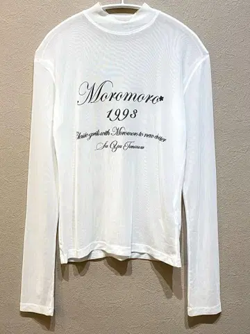 Moromoro 시스루 롱 슬리브 티셔츠 사이즈 2