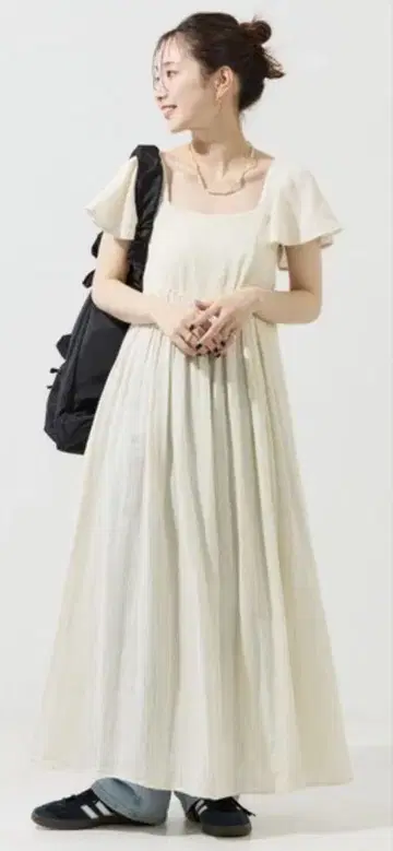 인도 더블 거즈 백산 프릴 원피스 프릭스 스토어