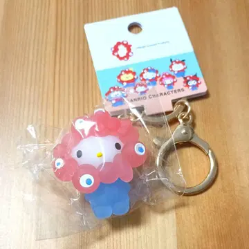 산리오 밉밉 나리키리 입체 마스코트 컬러 키링 클리어