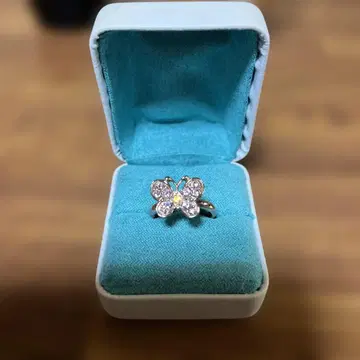 미사용 안나수이 ANNA SUI 나비 모티브 크리스탈 반지