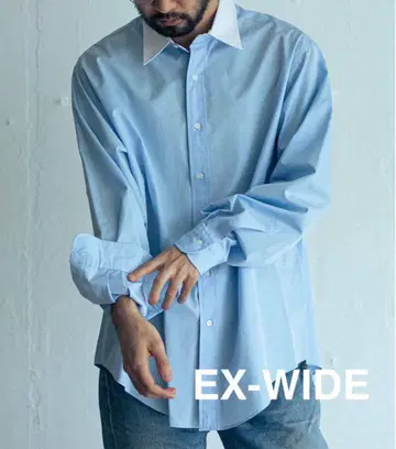 LE / 엘이 클레릭 셔츠 EX WIDE 사이즈 2 레샵 새상품
