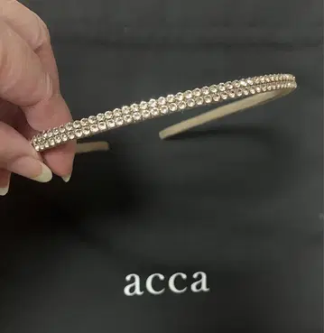 acca 아카 머리띠 오드리 2줄 베이지 핑크