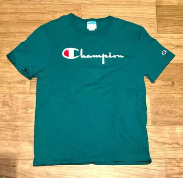 Champion 티셔츠 그린 해외 M(일본 L)