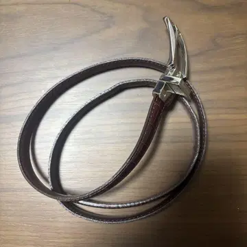 Aquascutum 다크 레드 가죽 벨트