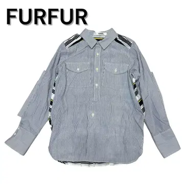 레어 FURFUR 퍼퍼 긴팔 셔츠 스트라이프 디자인 셔츠