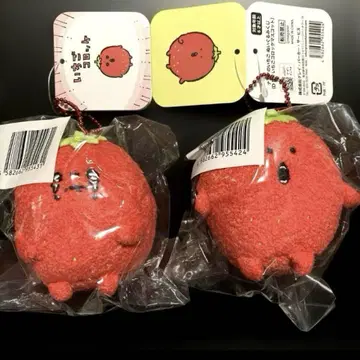 나가노의 딸기 봉제 인형 복권 D상 마스코트 2개