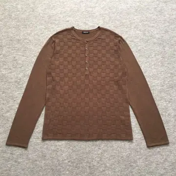 COMME CA ISM 긴팔 셔츠 블록 체크 브라운 L 071101