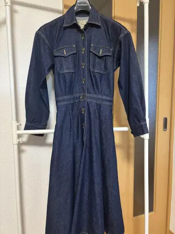 컨디션 최상 폴로 랄프로렌 데님 맥시 원피스 인디고 00