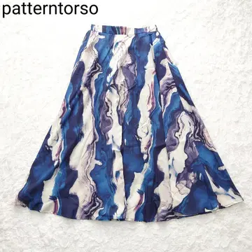 antiqua pattern torso 안티카 아트 패턴 플레어 스커트