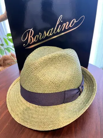 Borsalino 볼사리노 파나마 모자 밀짚모자 그린 58