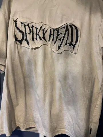 SPIRKHEAD 오버 사이즈 티셔츠 베이지