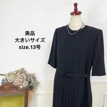 새상품급 빅 사이즈 블랙 포멀 플리츠 원피스