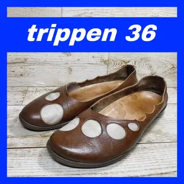 trippen 브라운 플랫 슈즈 36
