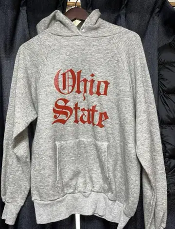 빈티지 OHIO 후드티 구제 의류 80년대 올드 영어