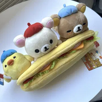 리락쿠마 스토어 한정판 리락쿠마 샌드위치 봉제 인형 택 포함