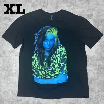 레어 Billie Eilish 공식 티셔츠 블랙 빌리 아일리쉬