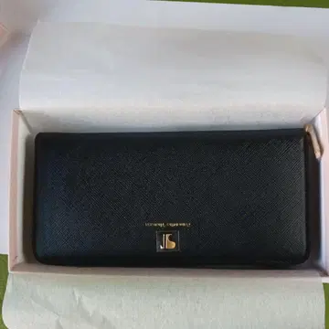 라운드 지퍼 블랙 지갑