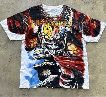 IRON MAIDEN 양면 올 패턴 티셔츠 길이 71 유니섹스