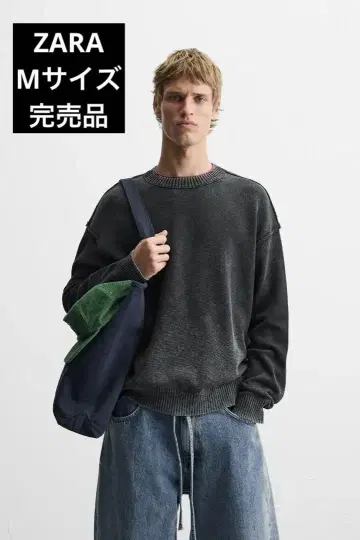 ZARA 자라 리버스 이펙트 워시 스웨터 M 완판템