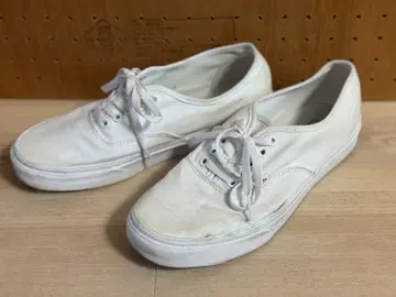 반스 오센틱 화이트 스니커즈 26.5cm